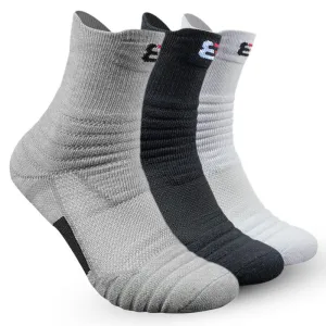 1 Pair Basketball Socks Man Long Thickening Towel Bottom Cotton Socks Outdoors Run Badminton Tennis Middle Tube Sport Socks