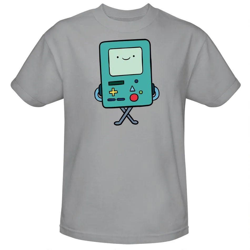 Adventure Time Beemo Adult Silver T-Shirt