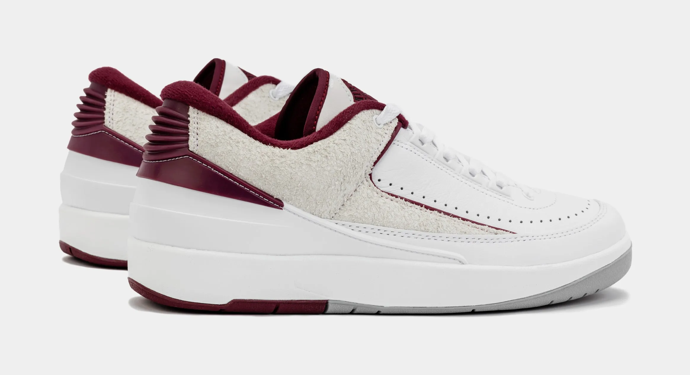 Air Jordan 2 Retro Low Cherrywood Mens Lifestyle Shoes (White/Red)