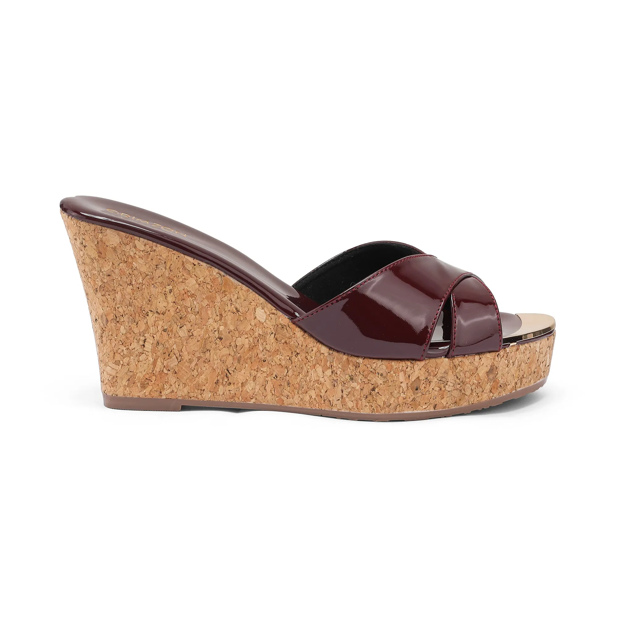 AIYANA- BURGUNDY WEDGES