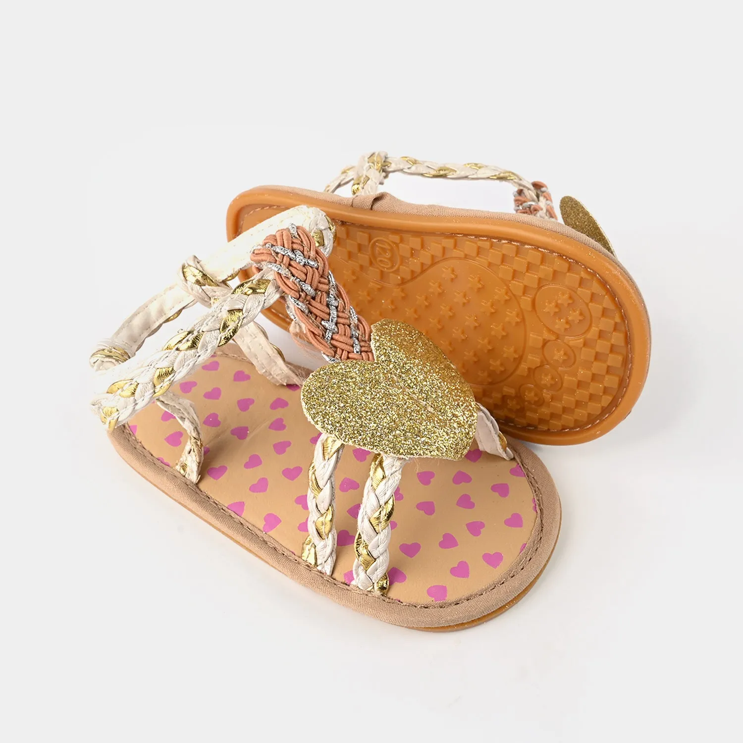 Baby Girls Shoes C-561-Golden