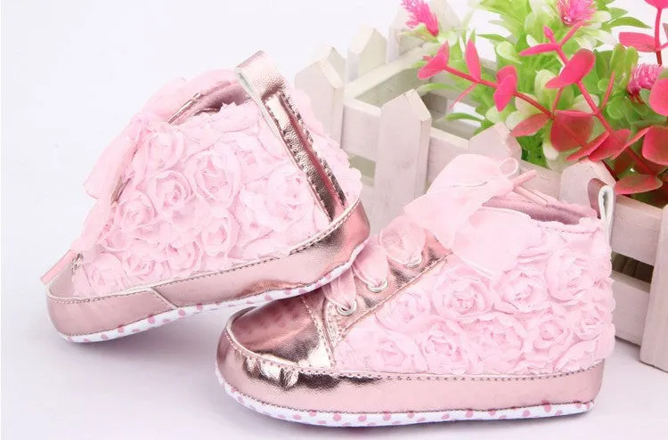 Baby Kids Toddler Sapato Infant Rose Flower Soft Sole Girl Shoes Baby