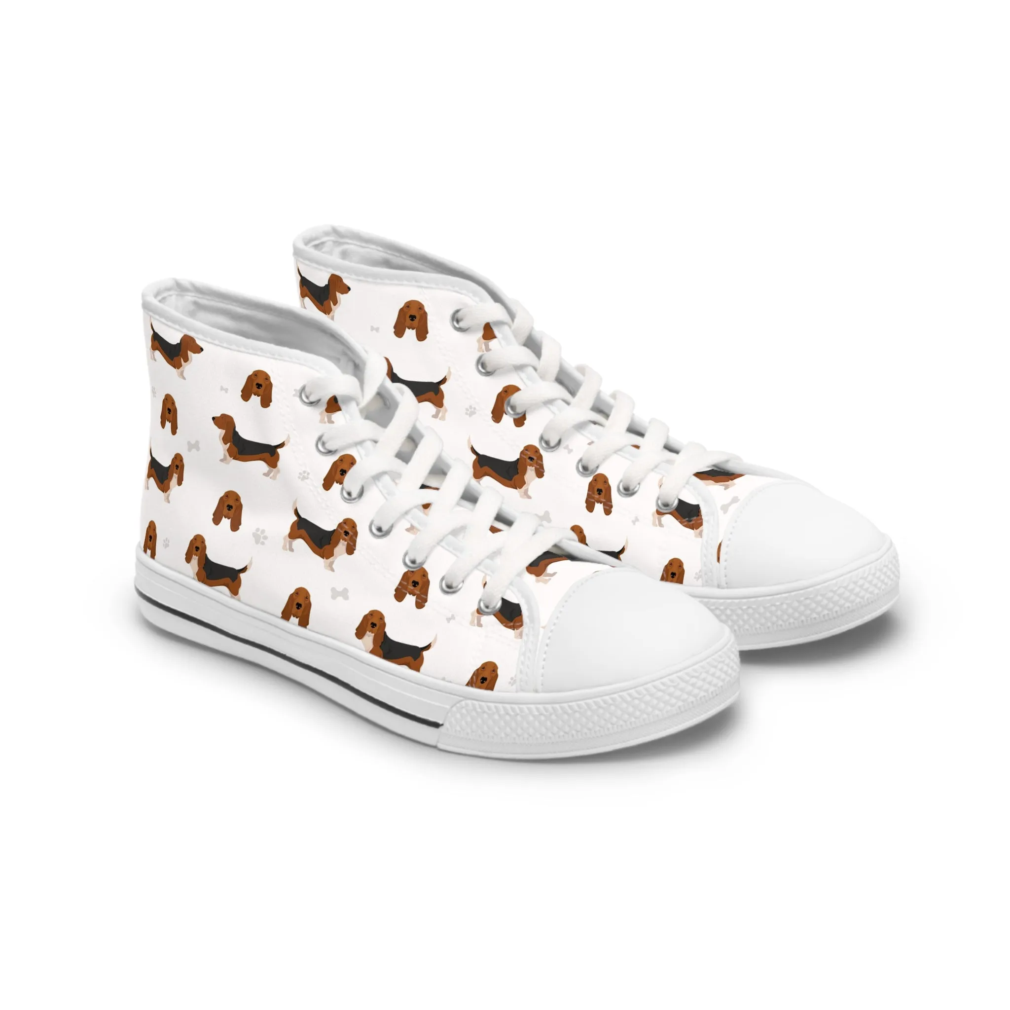 Basset Hound Women's High Top Sneakers