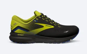 Brooks Ghost 15 Men's Waterproof Running Shoe in Black/Nightlife, Ebony Black Oyster & Flintstone Peacock Available in Wide Widths