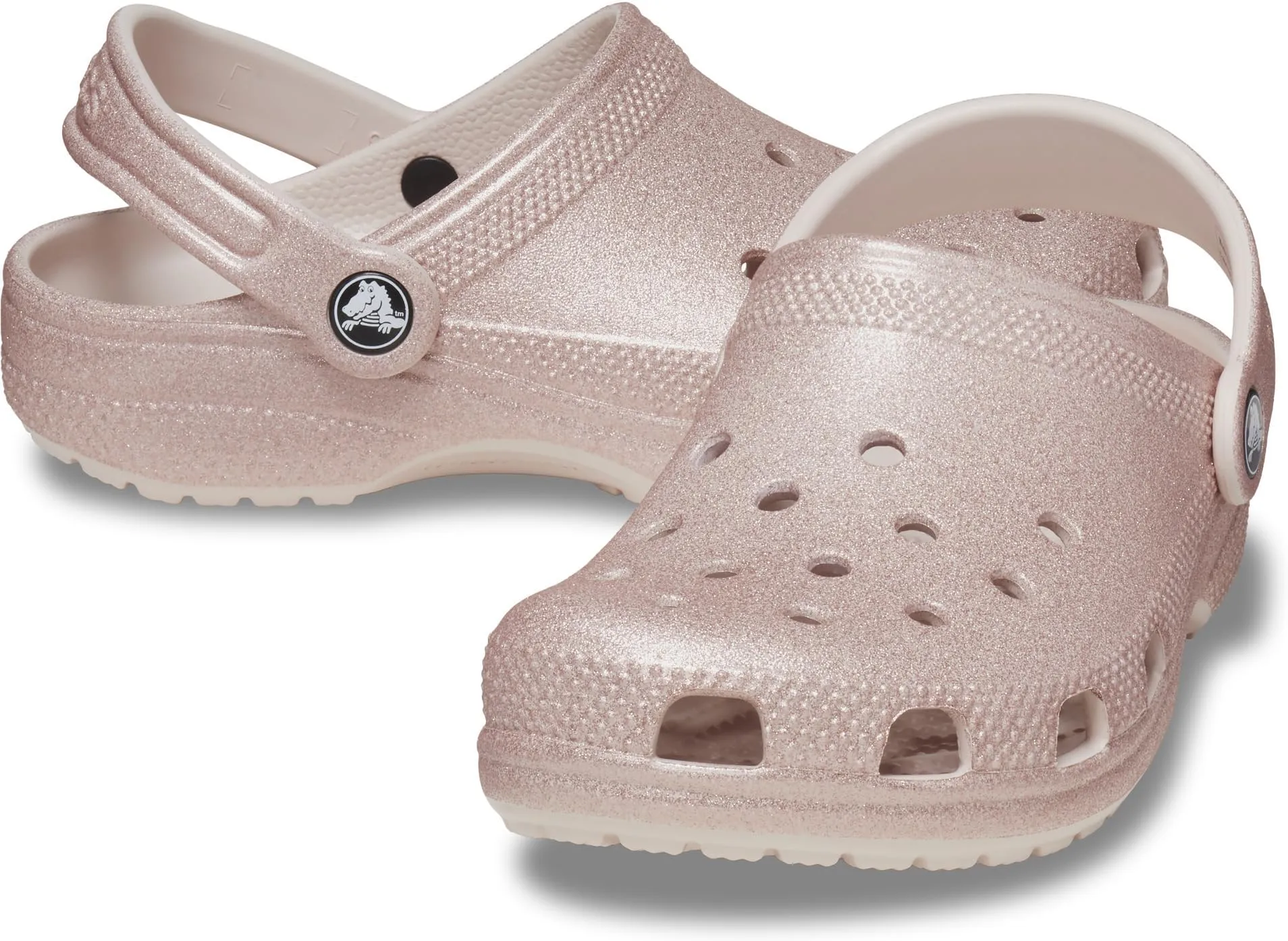 Classic Glitter Clog Crocs, Quartz Glitter