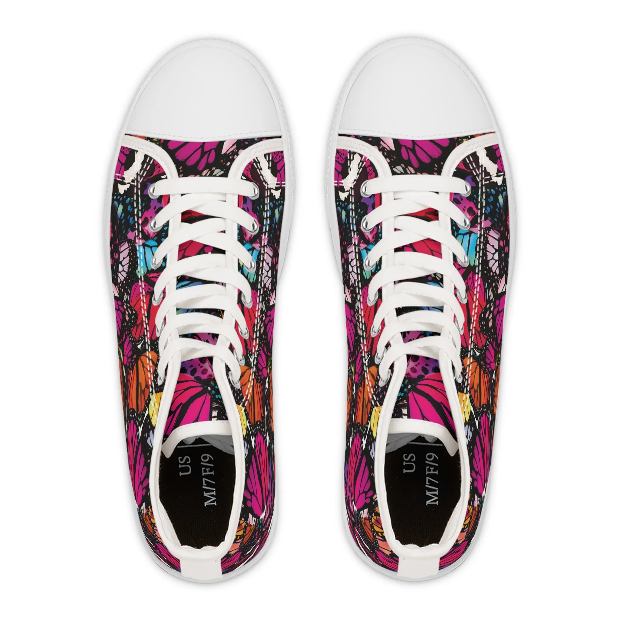 Colorful Butterflies Women's High Top Sneakers