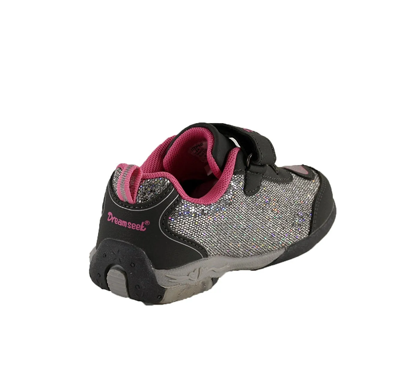 Dream Seek Girls Toddler/Little Kid/Big Kid 1346 Athletic Casual Velcro Strap Light Up Fashion Sneaker