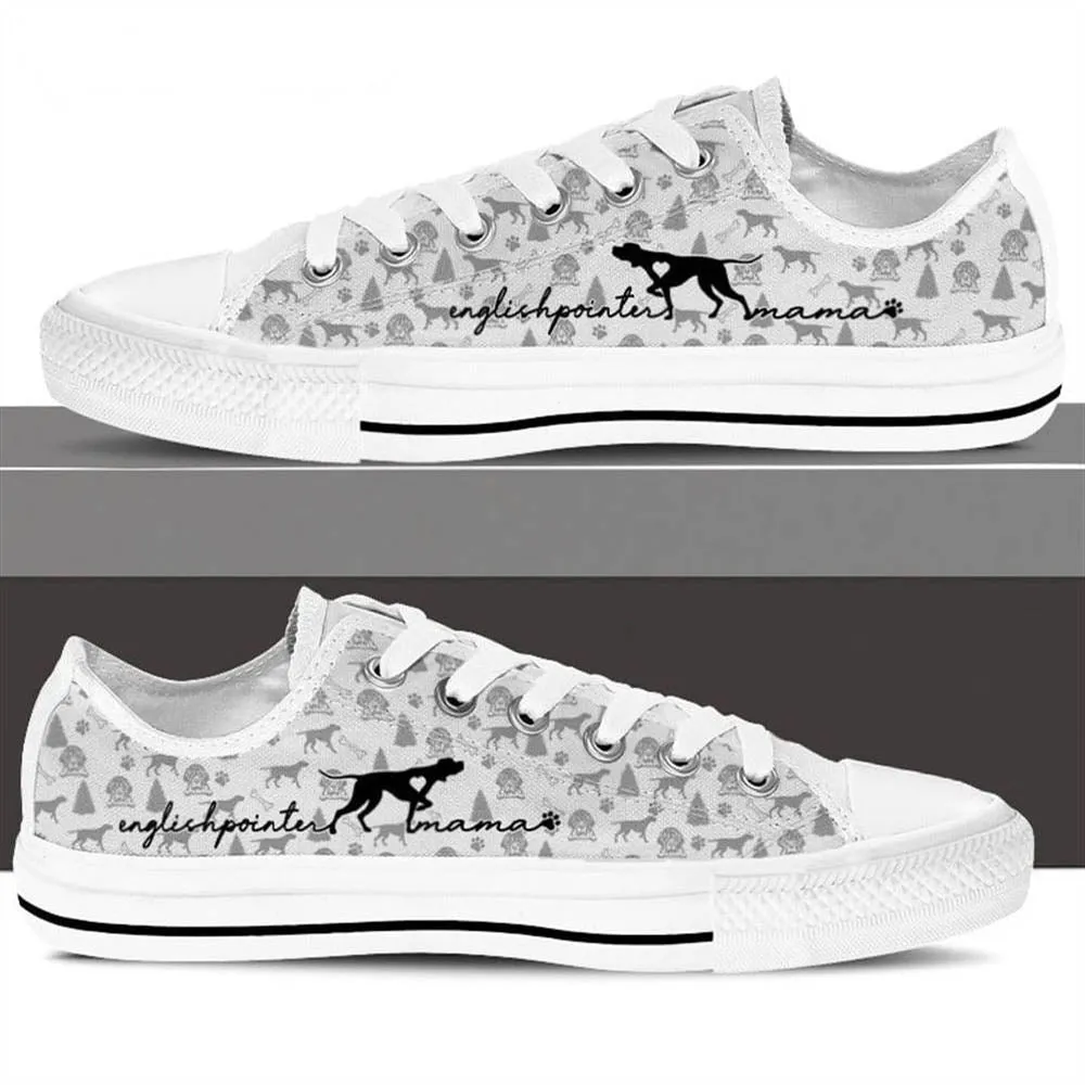 English Pointer Low Top Shoes, Dog Printed Shoes, Canvas Shoes For Men, Women