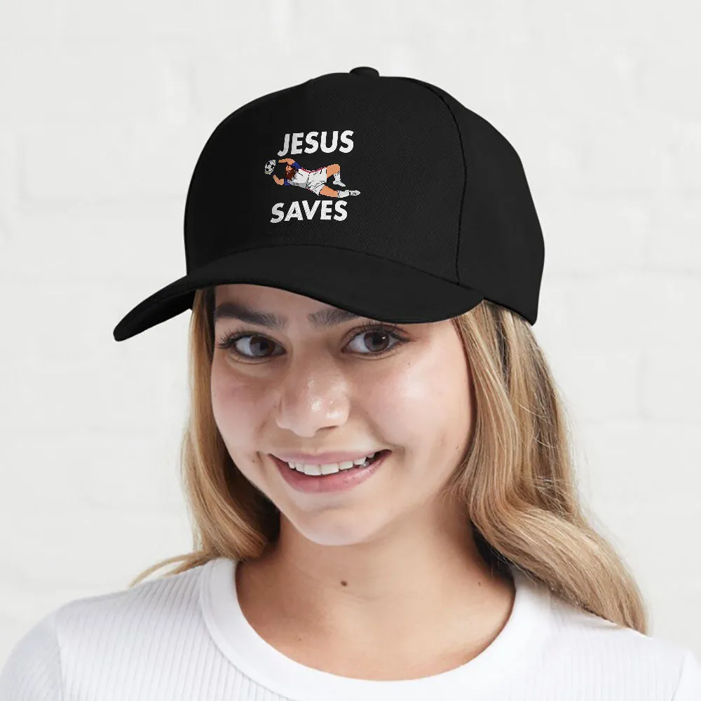 Funny Soccer Christian Tees Jesus Saves Cap