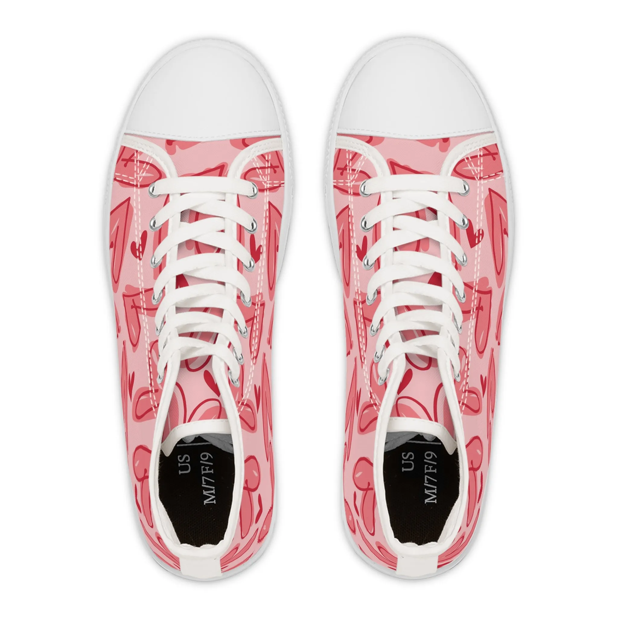 Hearts Women's High Top Sneakers