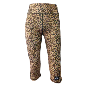 High Waist Funky 3/4 Leggings - Leopard