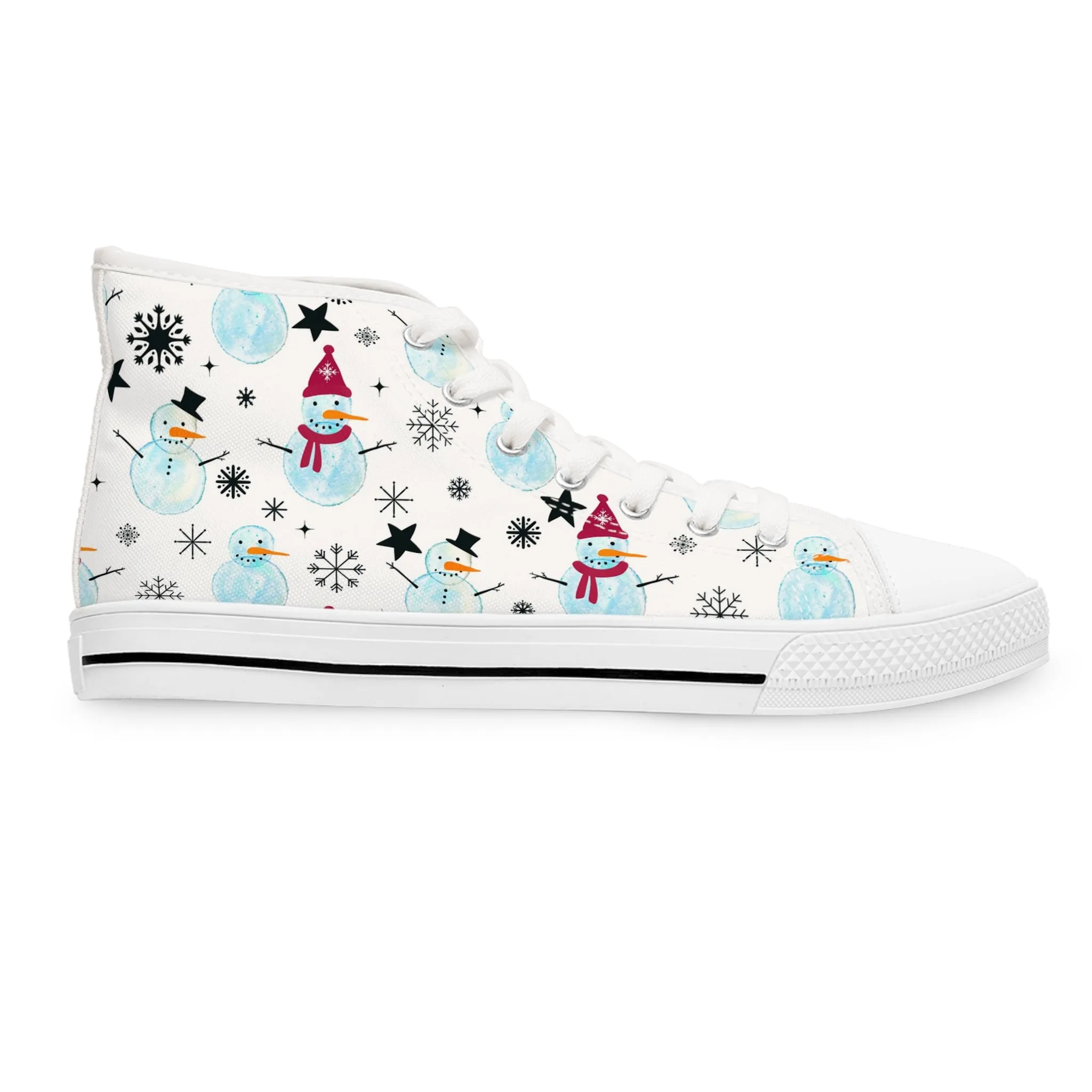 Icy Snowman Women's High Top Sneakers