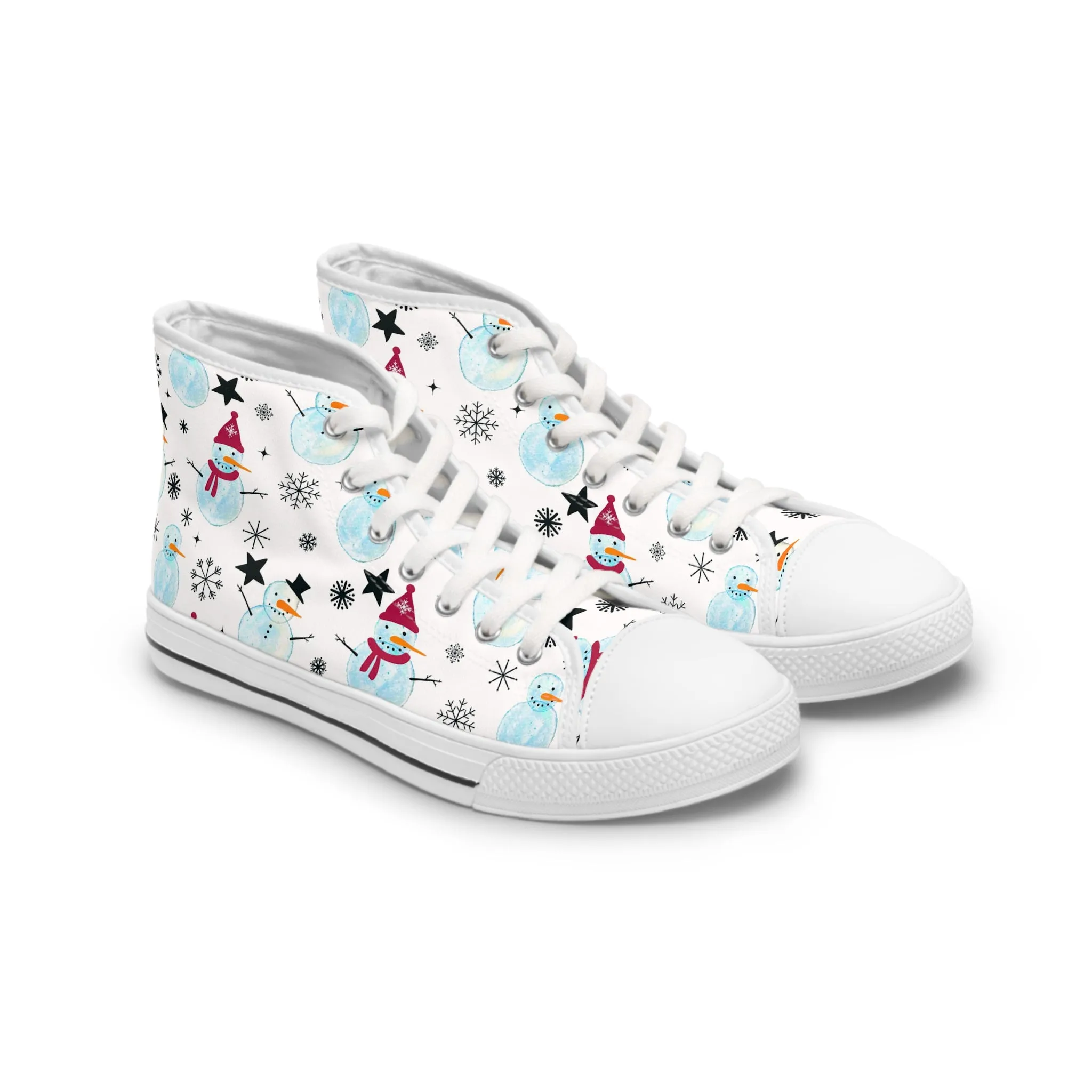 Icy Snowman Women's High Top Sneakers