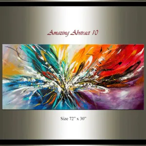 Large Modern Art Oil Painting on Canvas - Modern Wall Art Amazing Abstract 10