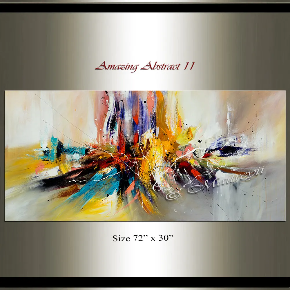 Large Modern Art Oil Painting on Canvas Modern Wall Art oversize Painting - Amazing Abstract 11