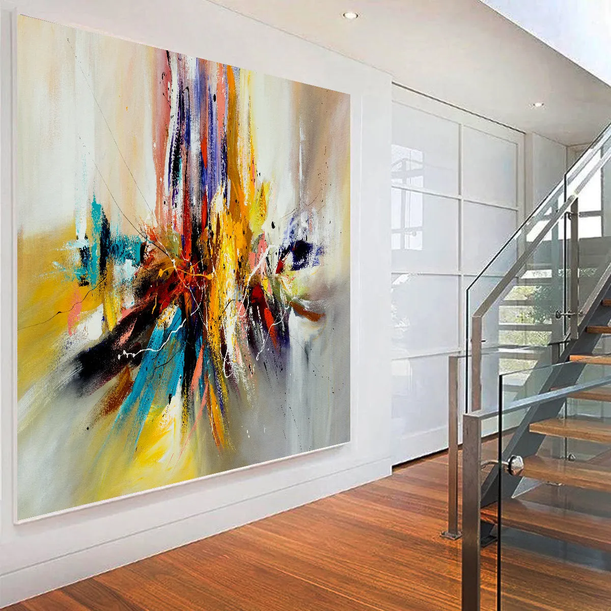 Large Modern Art Oil Painting on Canvas Modern Wall Art oversize Painting - Amazing Abstract 11