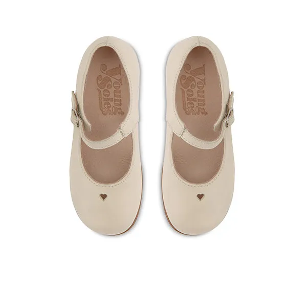 Maggie Velcro Mary Jane Shoe Vanilla Leather