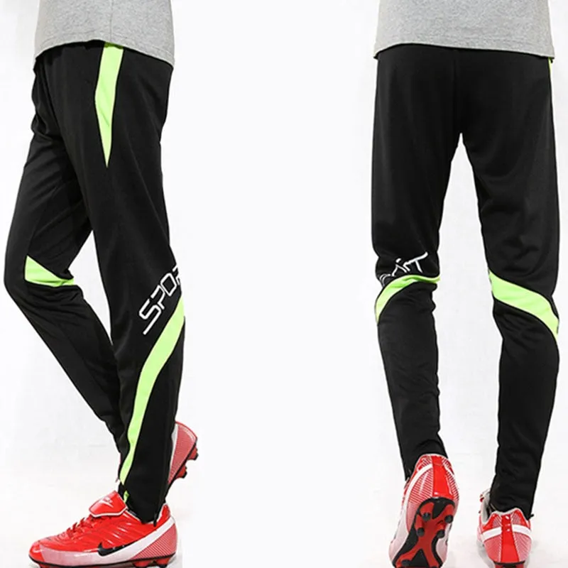 Men Running Sport Pants With Zipper Pockets Football Joggings Training Sweatpants Basketball Soccer Trousers workout pant Male