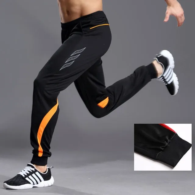 Men Running Sport Pants With Zipper Pockets Football Joggings Training Sweatpants Basketball Soccer Trousers workout pant Male