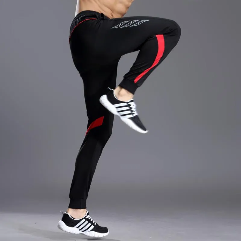 Men Running Sport Pants With Zipper Pockets Football Joggings Training Sweatpants Basketball Soccer Trousers workout pant Male