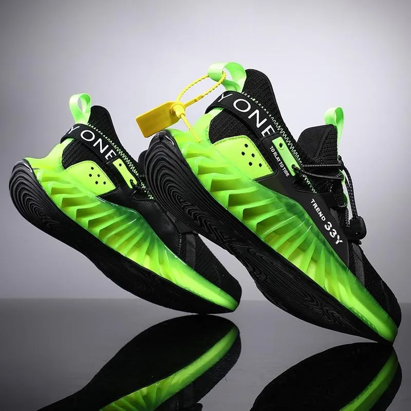 Men Trendy Breathable Mesh Reflective Antiskid Sport Shoes