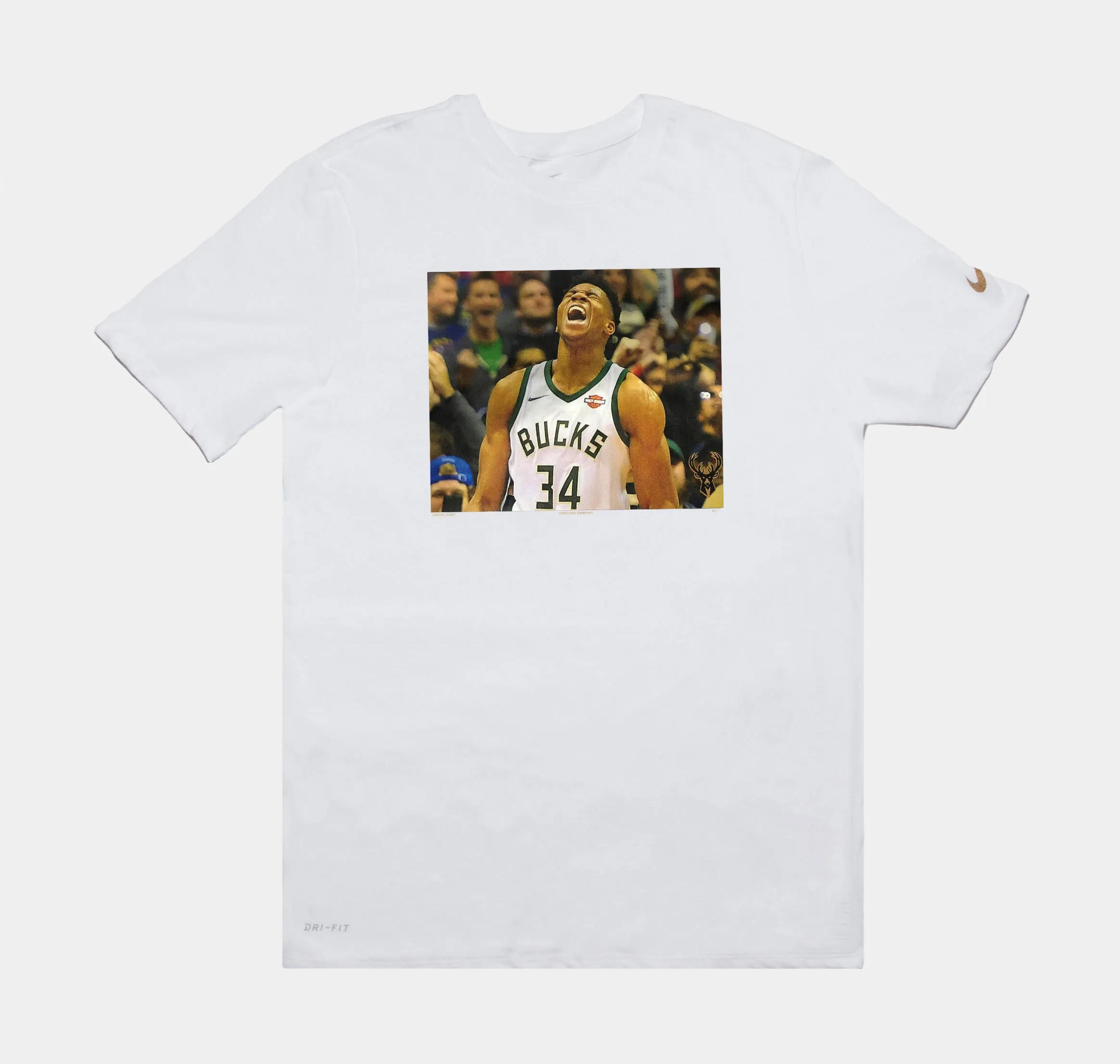 Milwaukee Bucks Giannis Antetokoumpo NBA Mens T-Shirt (White)