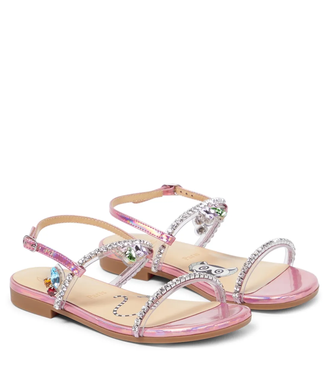 Miniqueenie Christian Louboutin Kids decorated sandals, pink