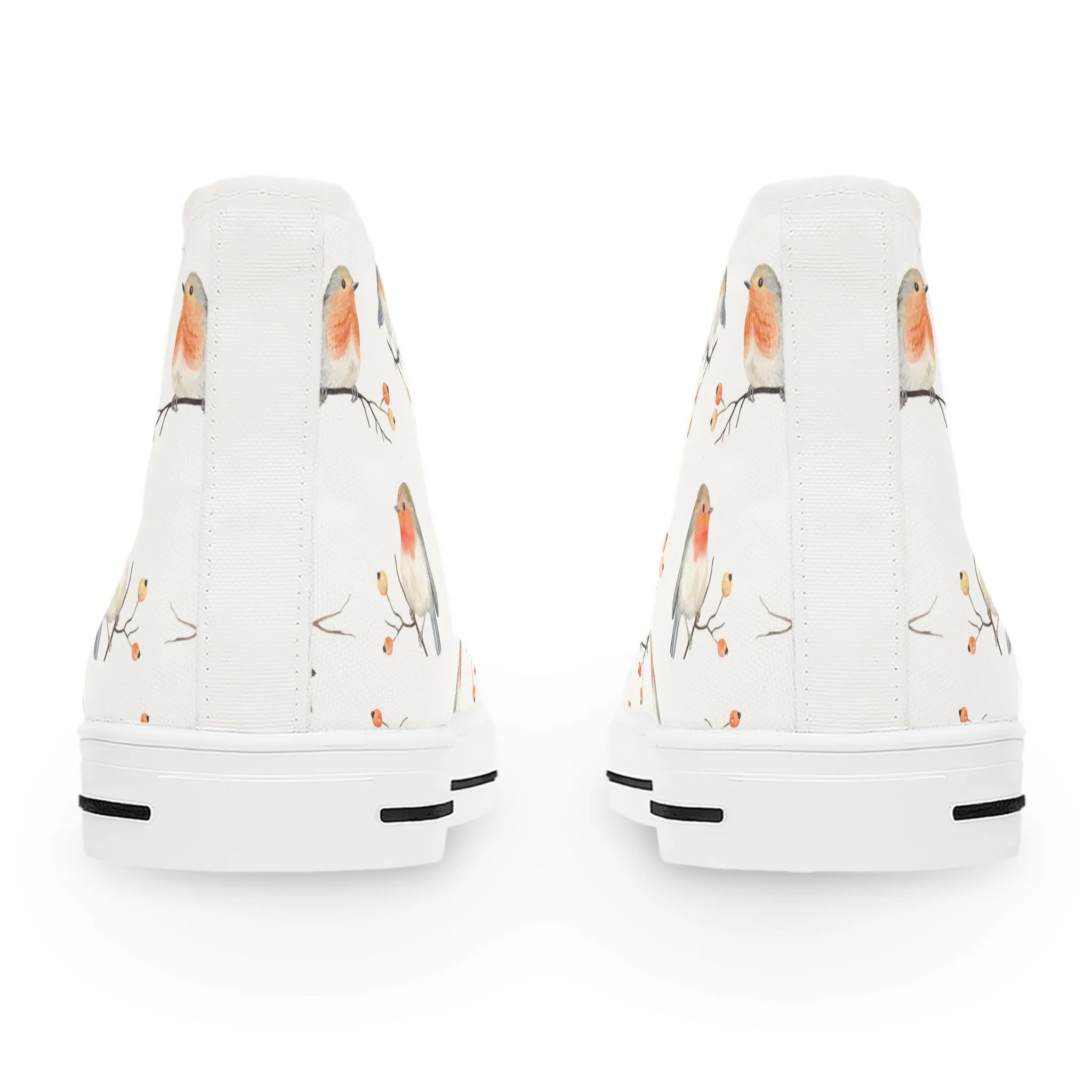 Orange Bird Women's High Top Sneakers