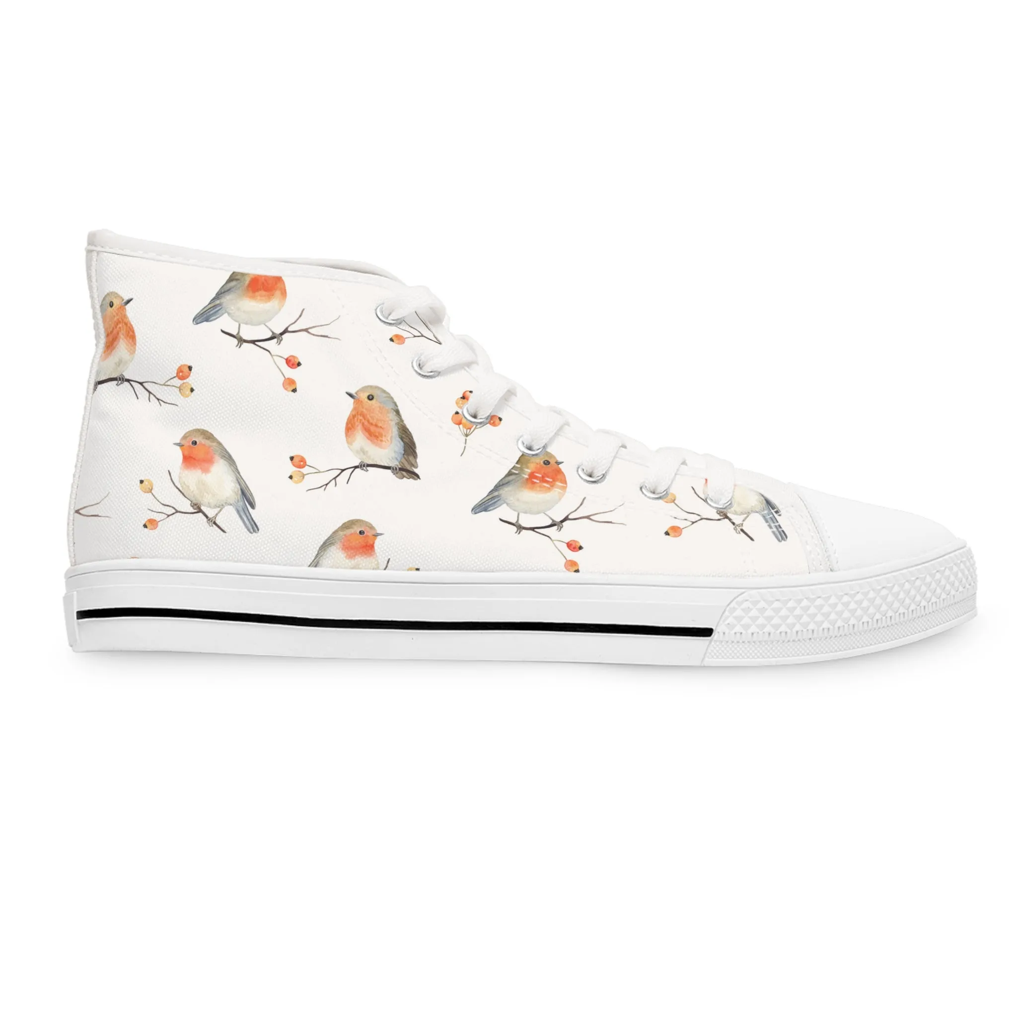 Orange Bird Women's High Top Sneakers