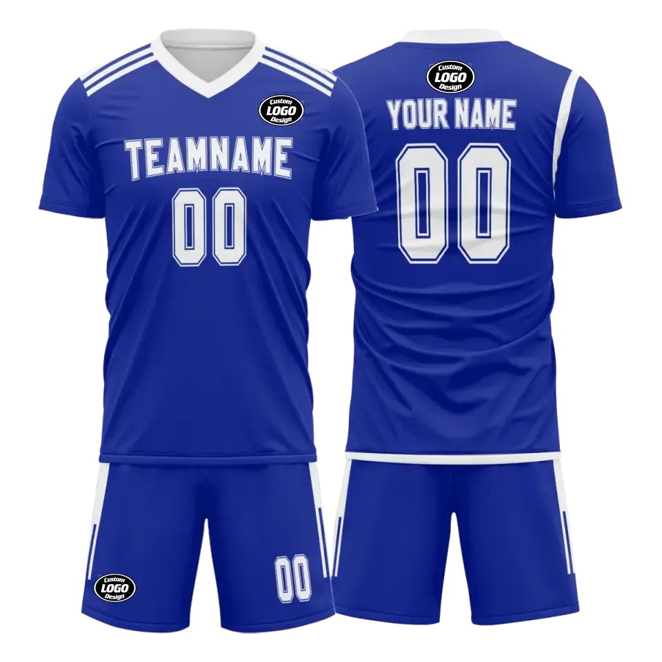 Personalized Football Team Uniform, Custom Breathable and Comfortable Jerseys and Shorts.