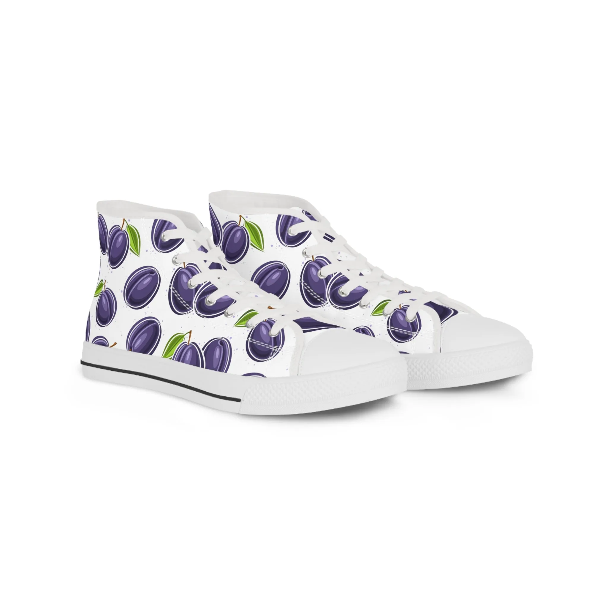 Plum Men's High Top Sneakers