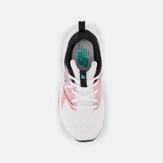 Rave Run v2 Kid's Athletic Trainer - White with Real Pink and Black