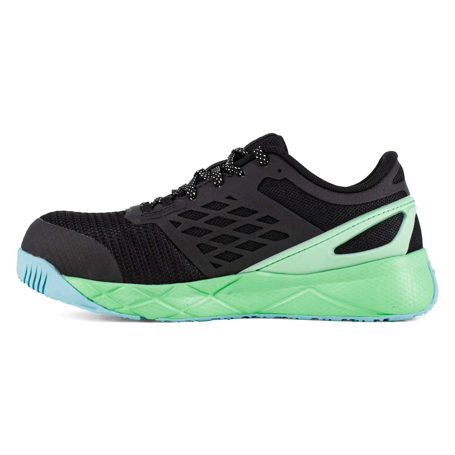 Reebok Womens Nanoflex TR Black/Seafoam Mesh CT Athletic Work Shoes