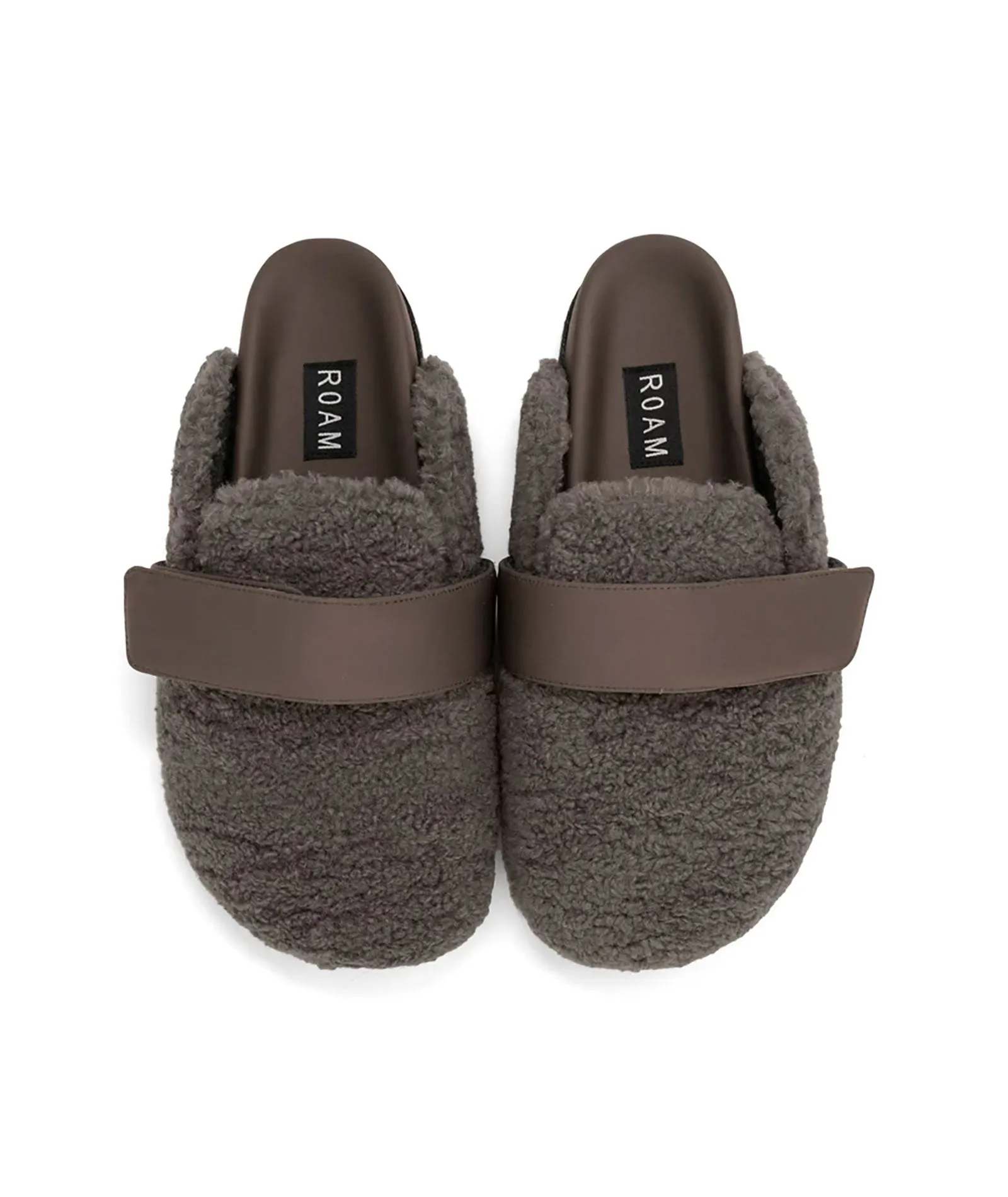 Roam Women Fuzzy Loafer Mule Taupe