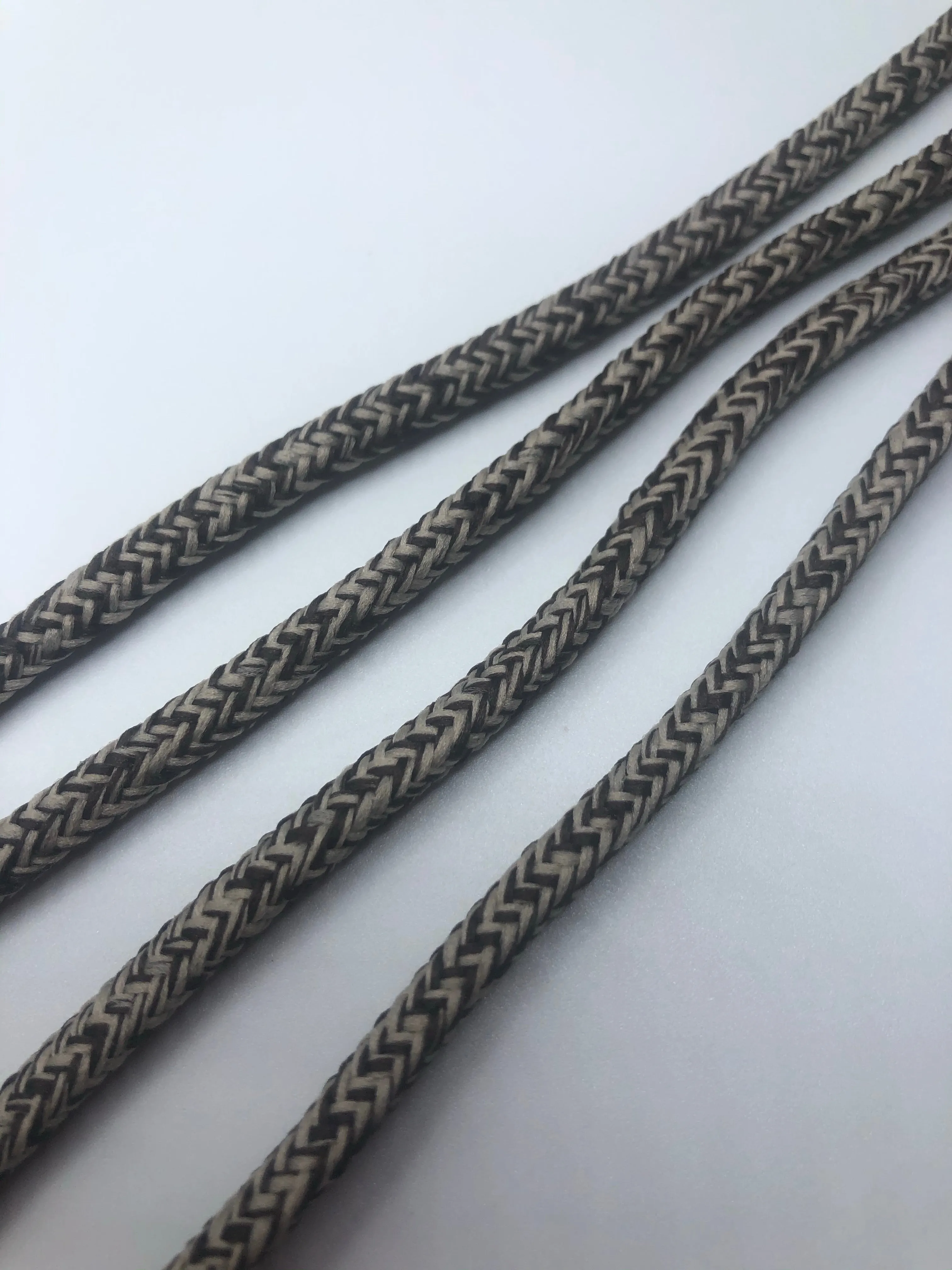 Round Tweed Shoelaces - Brown and Tan