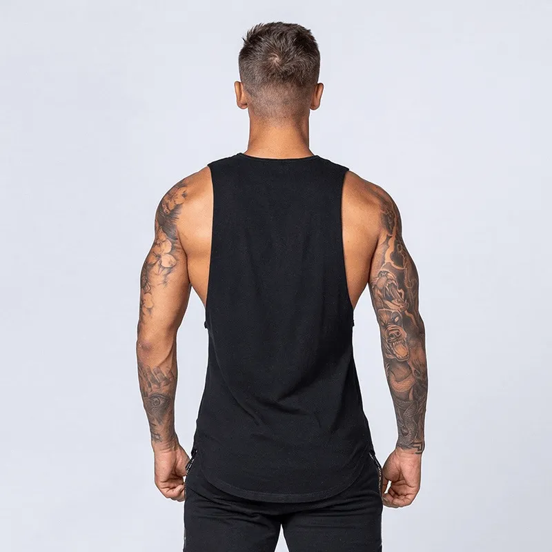 Solid Cotton Fitness Tank Top for Men / Workout Clothes - SF1491