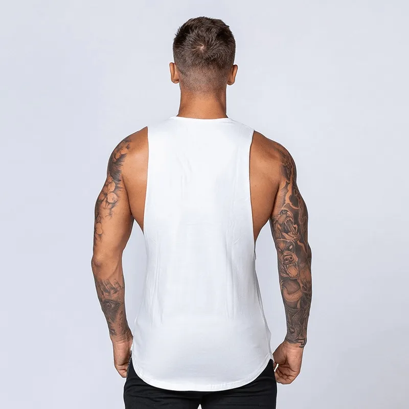 Solid Cotton Fitness Tank Top for Men / Workout Clothes - SF1491