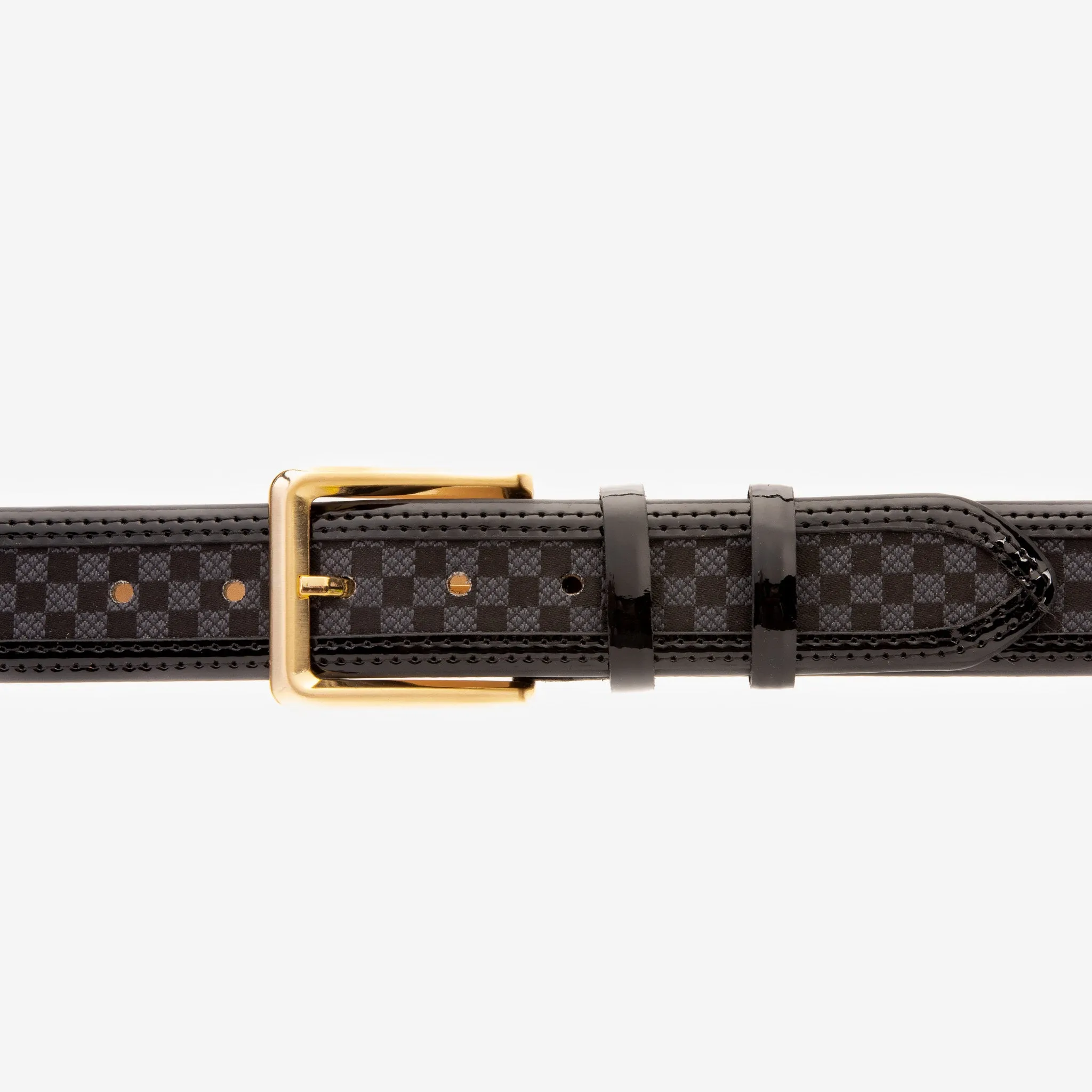 The Monte Carlo Black Leather Belt