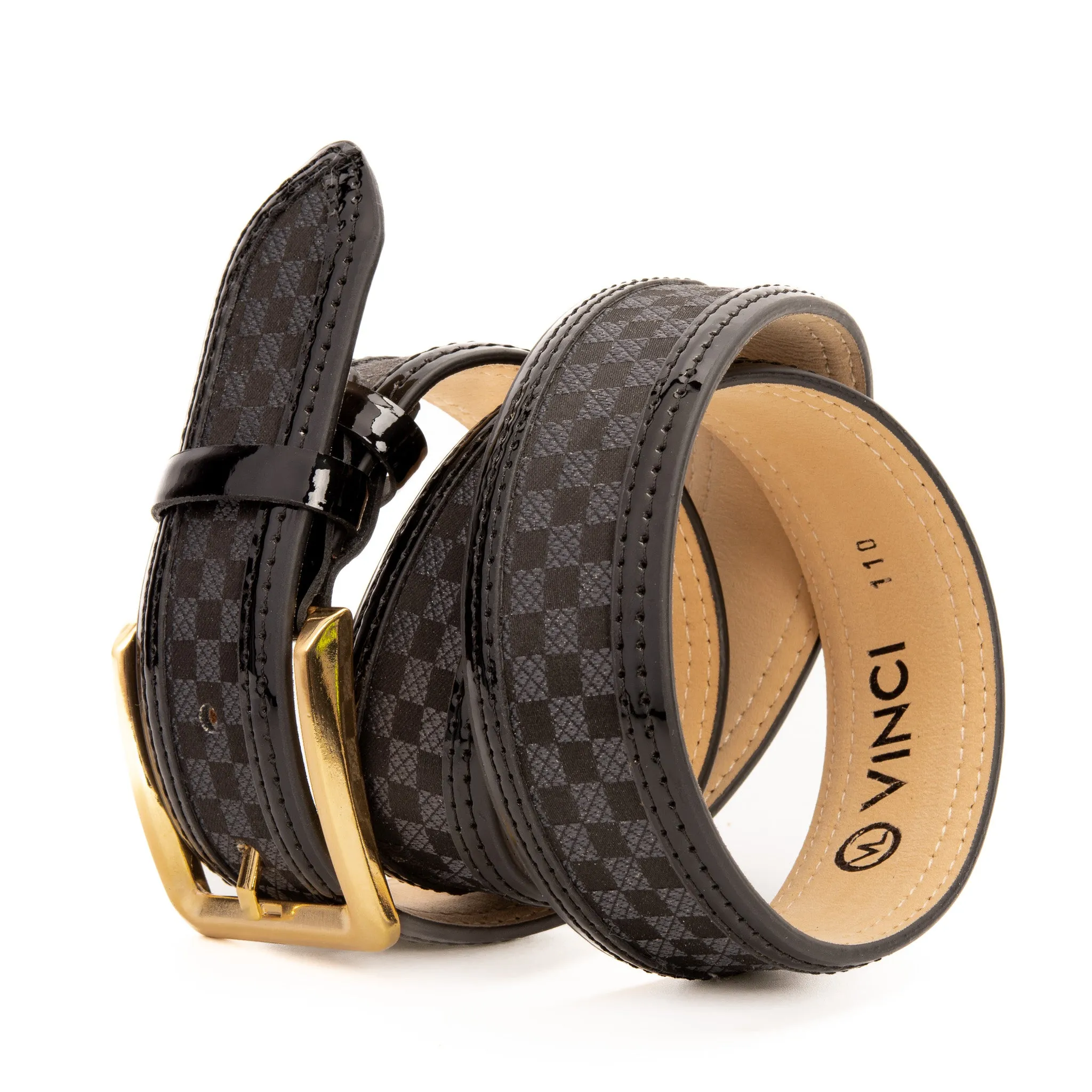 The Monte Carlo Black Leather Belt