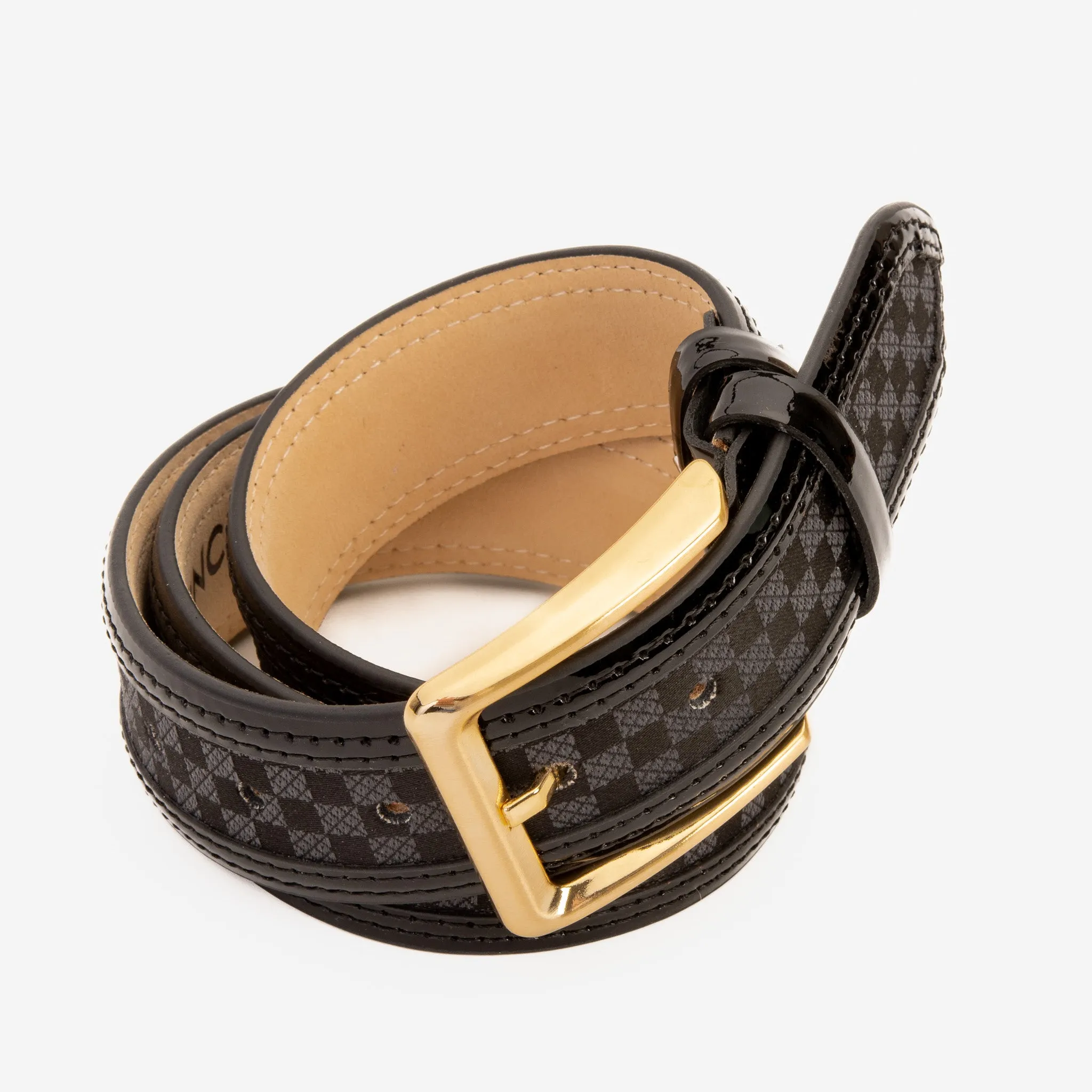 The Monte Carlo Black Leather Belt