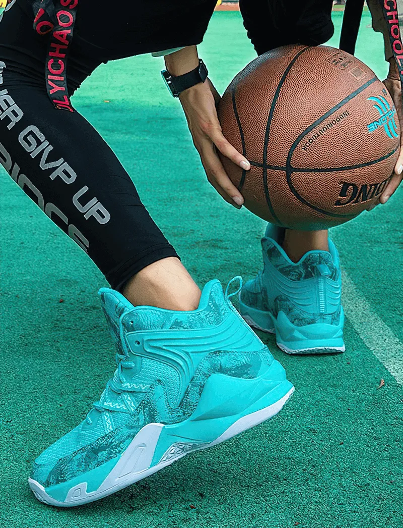 Unisex Lace-Up Antiskid Basketball Shoes / Cushioning Sports Shoes - SF0709