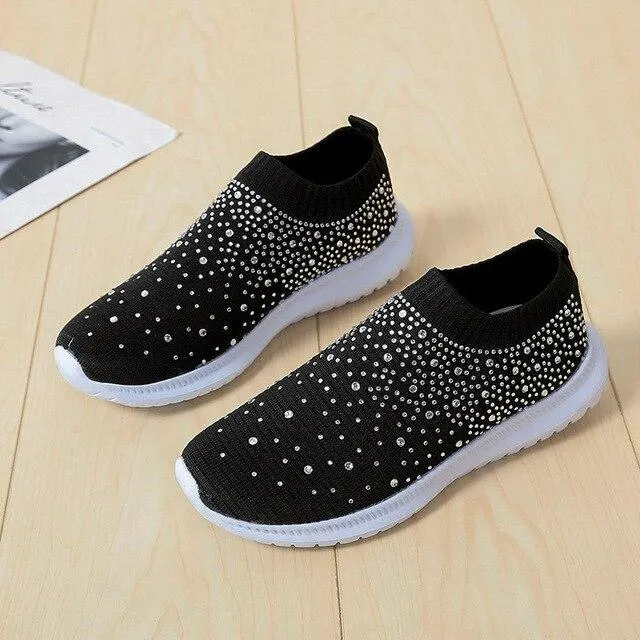 Women Casual Slip-On Striped Sock Shoes