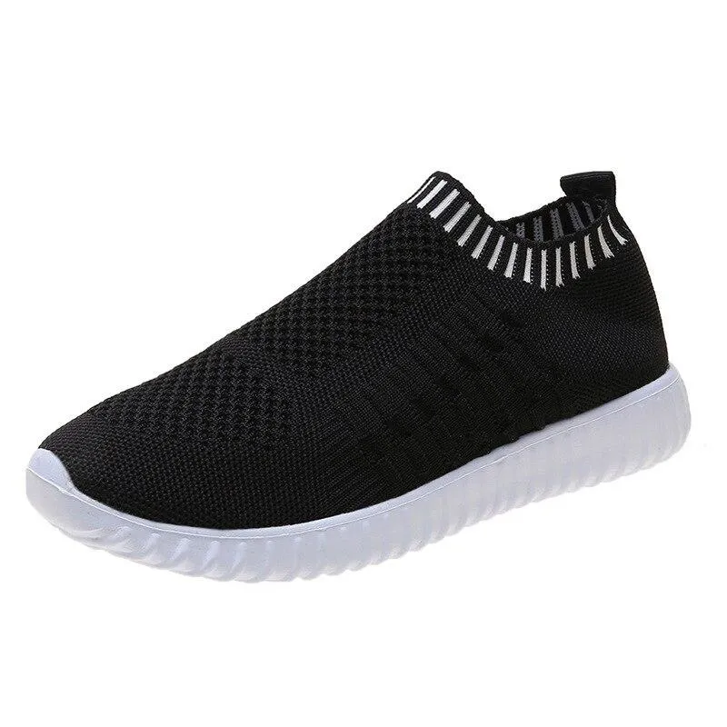 Women Casual Slip-On Striped Sock Shoes