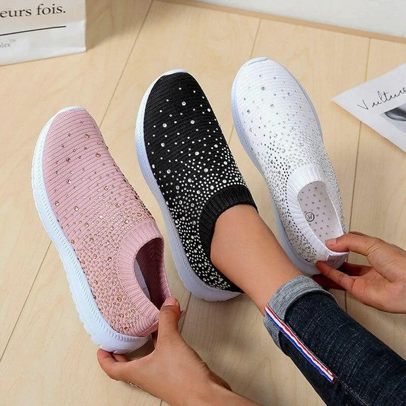 Women Casual Slip-On Striped Sock Shoes