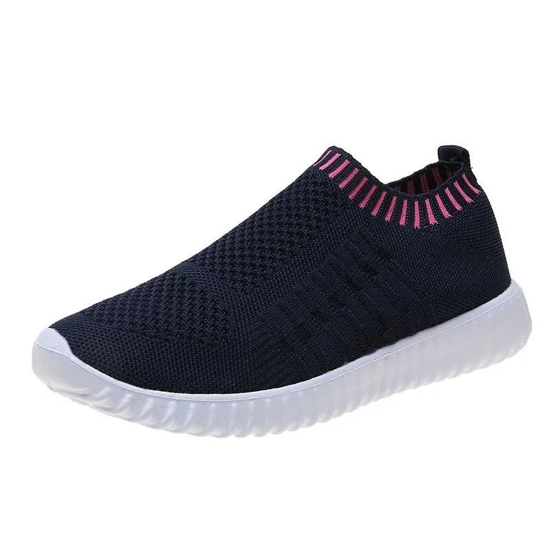 Women Casual Slip-On Striped Sock Shoes