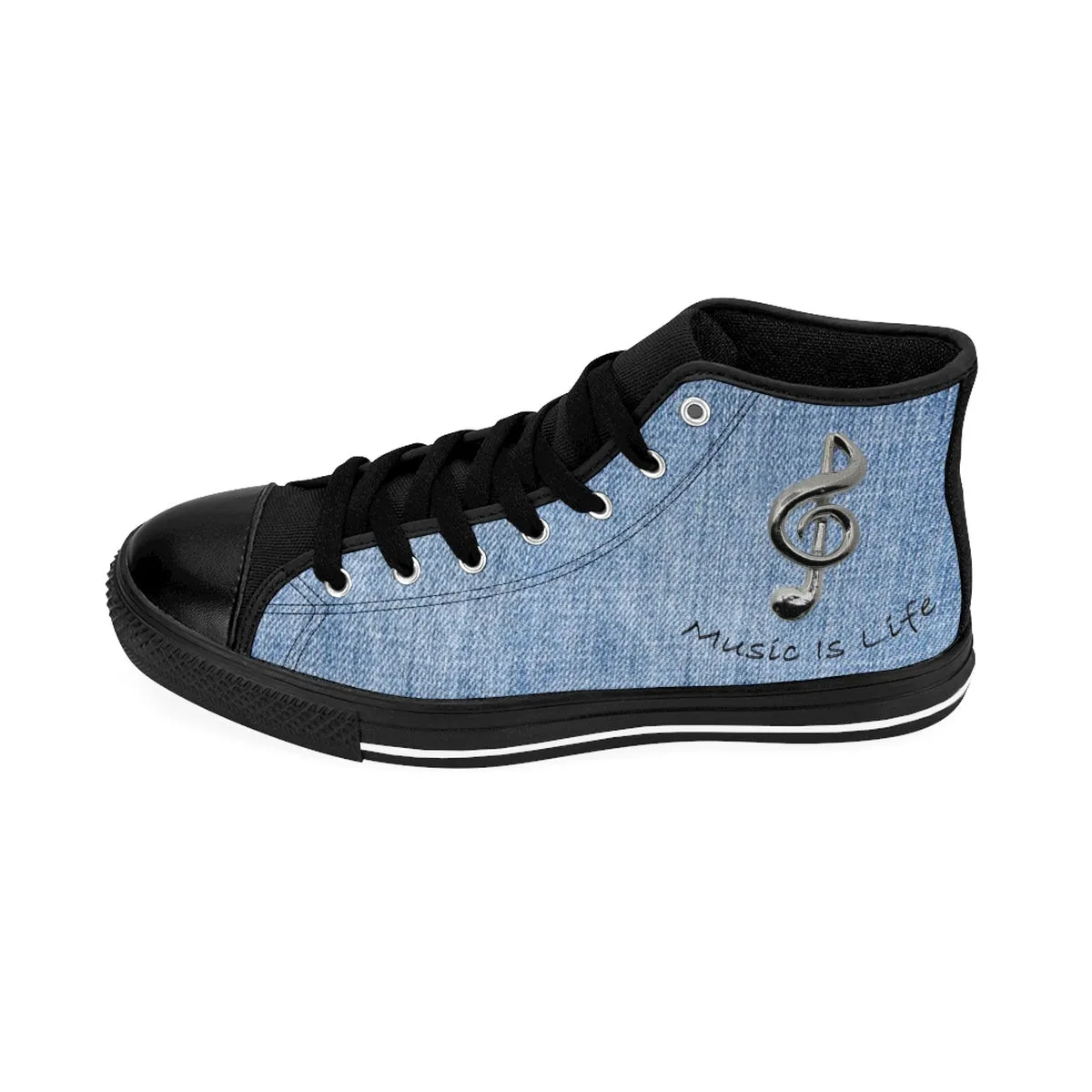 Women's High-top /Jean /Music Is Life Sneakers